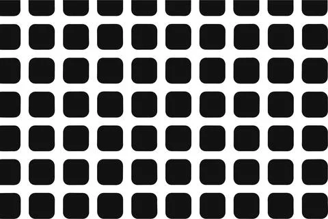 Abstract Black and White Rounded Square Pattern Background Illustrazione stock