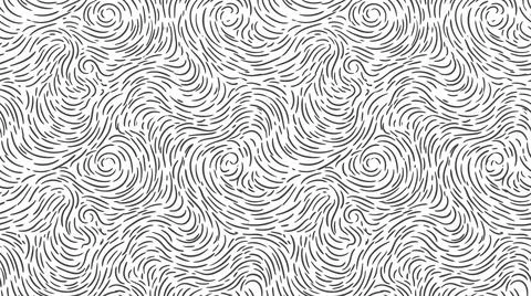 Abstract black and white seamless pattern with flowing lines and organic sw.. Stock Illustration