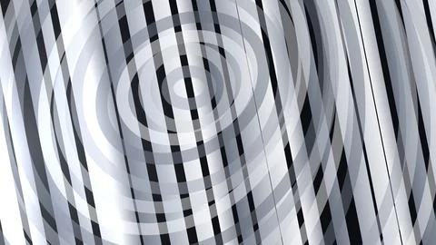 Abstract black and white spiral pattern with geometric design Stock Illustration