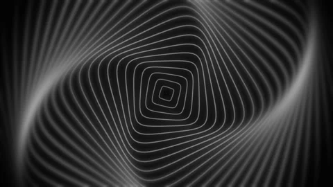 Abstract black and white square curve radio wave motion video background Stock Footage 290826878