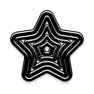 Abstract black and white star pattern graphic symbol 스톡 일러스트