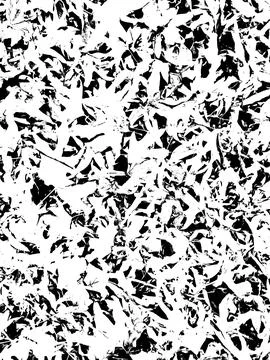 The abstract black and white texture of dried, fallen leaves Stock Illustration