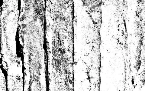 The abstract black and white texture of a dirty, rough, worn, cracked, hard,  Stock Illustration