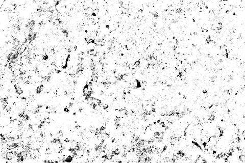 The abstract black and white texture of a dirty, rough, worn, hard surface Stock Illustration