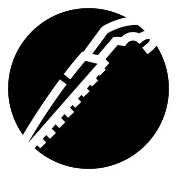 Abstract black and white train track icon Stock Illustration