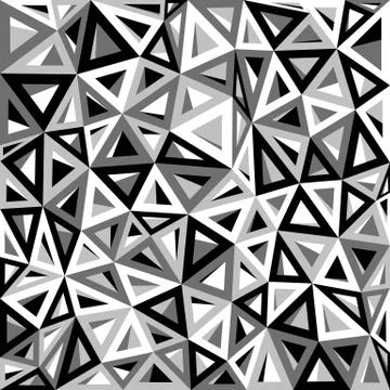Abstract black and white triangle background Stock Illustration