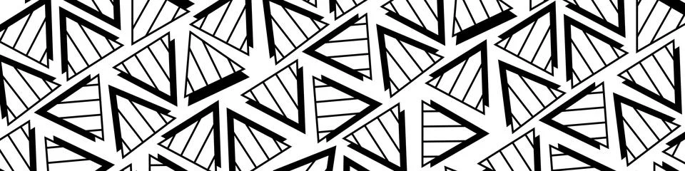Abstract black and white triangles pattern cover. Stock Illustration