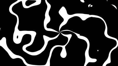 Abstract Black and White Twisted Pattern Artwork Stock Illustration