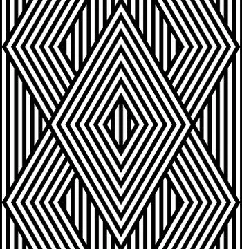 Abstract Black and White Vector Seamless Pattern Stock Illustration