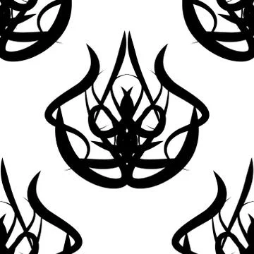 Abstract black and white vector damask seamless pattern 스톡 일러스트