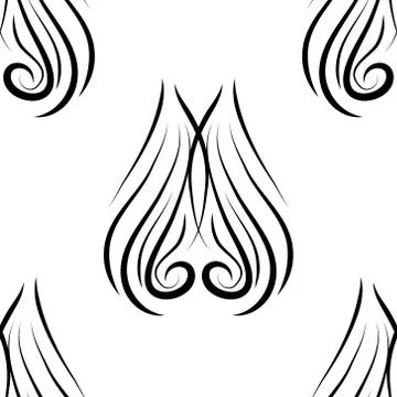 Abstract black and white vector damask seamless pattern Stock Illustration