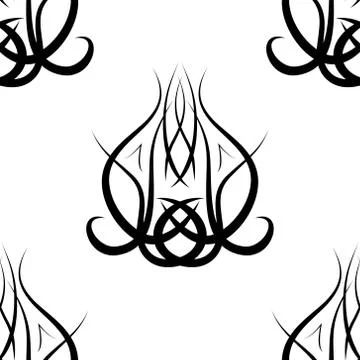 Abstract black and white vector damask seamless pattern Stock Illustration