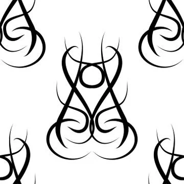 Abstract black and white vector damask seamless pattern Stock Illustration