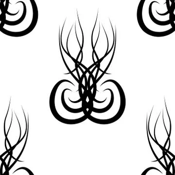 Abstract black and white vector damask seamless pattern Stock Illustration