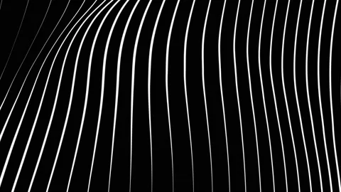 Abstract black and white vertical striped optical illusion wave shape pattern Stock Footage 131052228