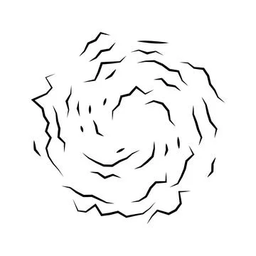 Abstract black and white vortex vector illustration depicting a powerful stor 库存插图