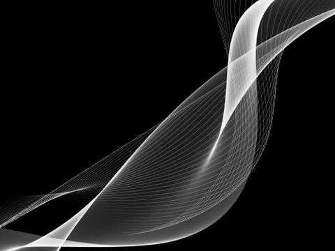 Abstract Black And White Wave Design Stock Illustration