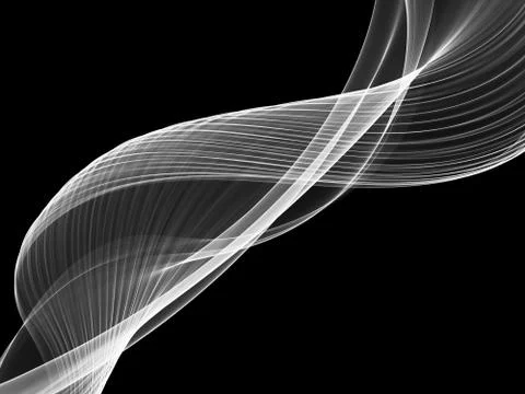Abstract Black And White Wave Design Illustrazione stock
