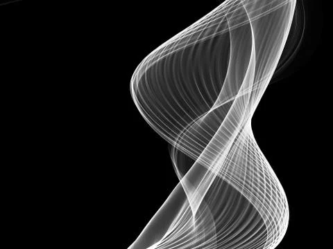 Abstract Black And White Wave Design Stock Illustration