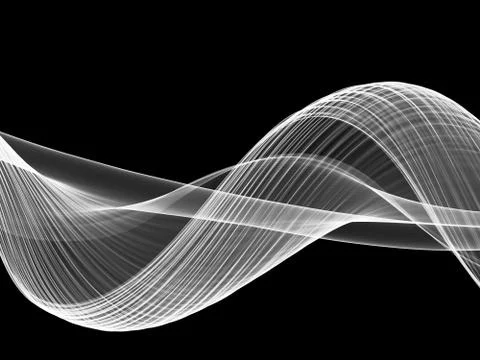 Abstract Black And White Wave Design Illustrazione stock