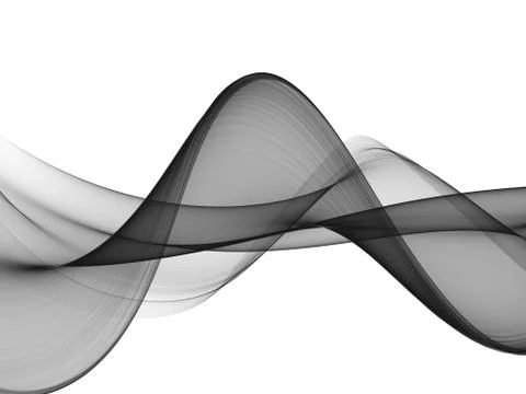 Abstract Black And White Wave Design Stock Illustration