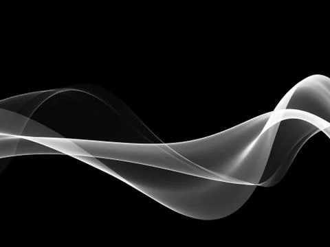 Abstract Black And White Wave Design Illustrazione stock