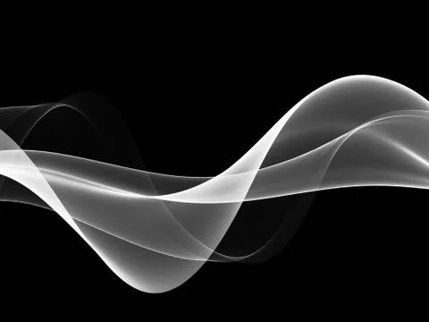 Abstract Black And White Wave Design Stock Illustration
