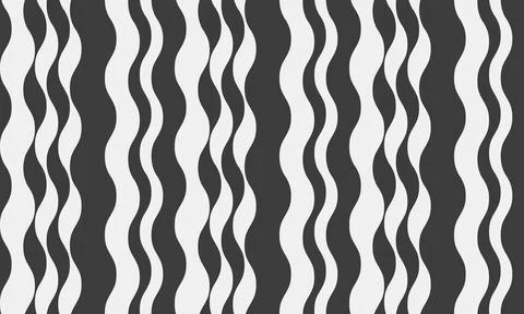 Abstract black and white wavy lines pattern.  Modern, stylish design perfect  Stock Illustration