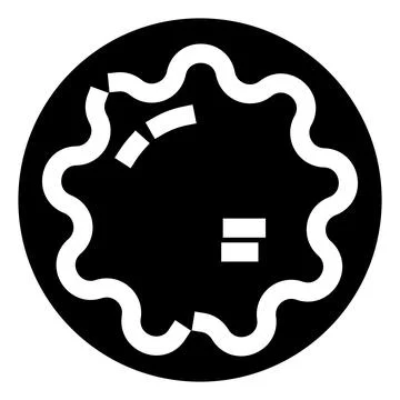 Abstract black and white wavy circle logo design Stock Illustration