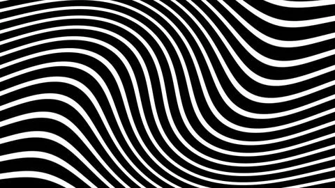 Abstract Black and White Wavy Line Pattern Illustration Stock Illustration