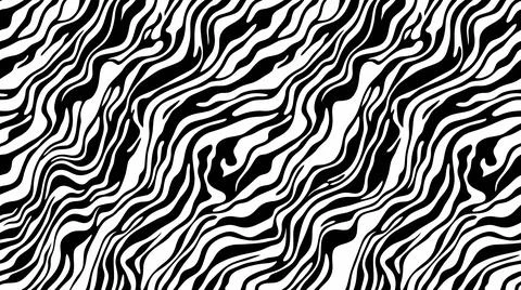Abstract black and white zebra print seamless pattern for textiles. Stock Illustration