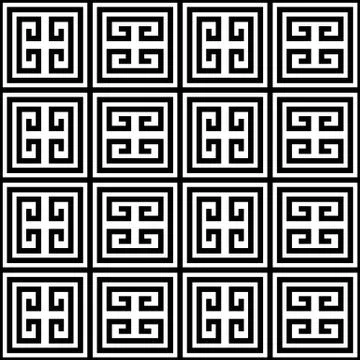 Abstract Black and White ZigZag Vector Seamless Pattern Stock Illustration
