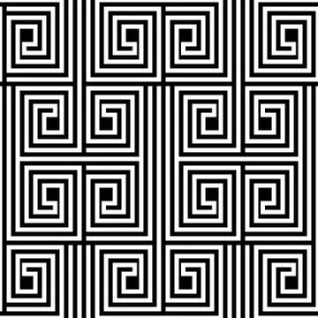 Abstract Black and White ZigZag Vector Seamless Pattern 스톡 일러스트