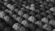 Abstract Black And Whitespheres Moving Up And Down. 3D Loop Animation. Stock Footage