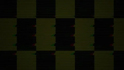 Abstract Black and Yellow Checkered Pattern with Glitch Effect. Stock Footage 333931933