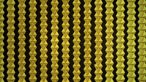 Abstract black and yellow zigzag geometric pattern seamless background textur Stock Footage 344248537