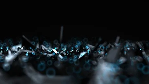 Abstract black background. 3d illustration, 3d rendering. Stock Illustration