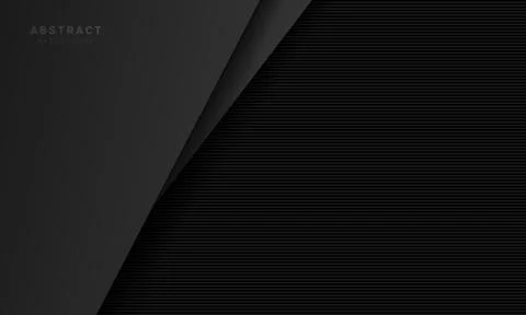 Abstract black background with 3d paper texture design. 스톡 일러스트
