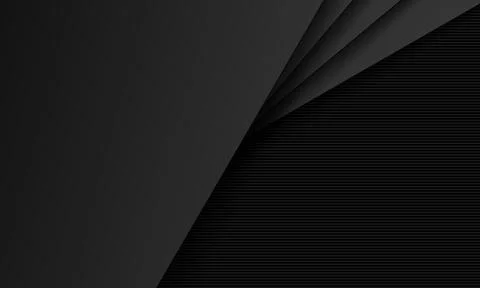 Abstract black background with 3d paper texture design. Stock Illustration