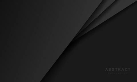 Abstract black background with 3d paper texture design. Illustrazione stock