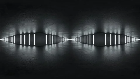 Abstract black background architecture industrial concrete surface hallway Stock Footage 268486137