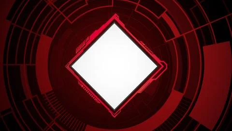 Abstract black background of circular round red display futuristic sci fi h.. イラスト素材