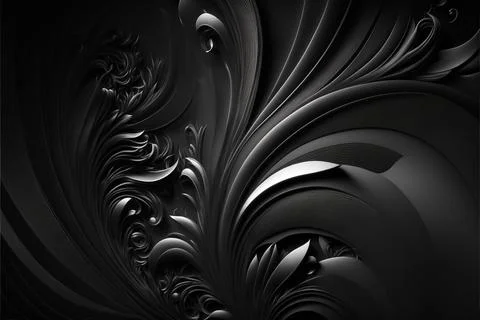 Abstract black background, closeup texture of black color ,Made by AI,Artif.. Stock Illustration
