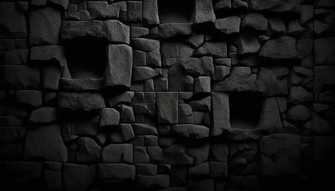 Abstract black background, closeup texture of black color Stock Illustration