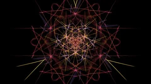 Abstract black background with colored lines. Stock-Illustration