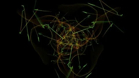 Abstract black background with colored lines. Stock Illustration