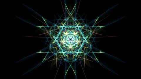 Abstract black background with colored lines. Stock Illustration