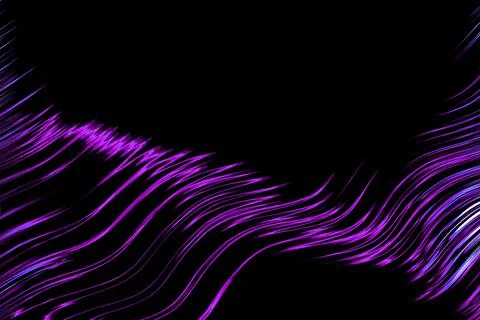 Abstract black background with colored pink curl lines Stock Illustration