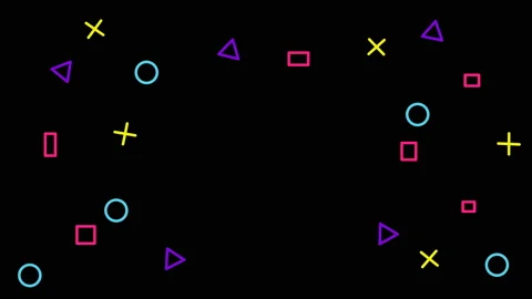 Abstract black background with colorful random elements Stock-Footage 151852205