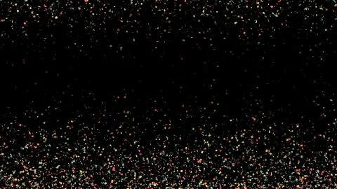 Abstract black background with confetti. Digital colorful illustration. Stock Illustration